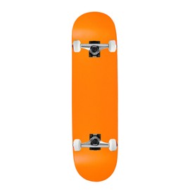 Moose Complete Skateboard NEON Orange 8.25" Silver/White Assembled