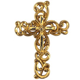 Comfy Hour Faith and Hope Collection Wall Hanging Cross (Gold)