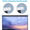 SUPER DEAL 120'' Projector Screen, Retractable Projection Screen Manual Pull