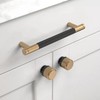 Amerdeco 10 Pack Champagne Bronze Black Knurled Cabinet Knobs Kitchen