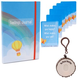 Toyland® No More Worries Kit - Feelings Journal, Conversation Cards and Mini Plaque Included