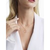 INFUSEU Heart Letter Necklace Initial Women O Jewelry Rose Gold