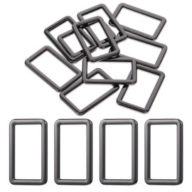 10 PCS Metal Buckle, 1 Inch Rectangle Ring Heavy Duty Rectangle Ring Bucklesfor Straps Metal Flat Buckle Stainless Steel Belt Buckles Bag Hardware Black Purse Hardware for Bag Making DIY Accessories
