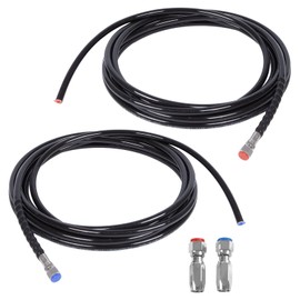 2-Piece 16Feet Universal Replacement Hydraulic Steering Hose Kit with Stainless Steel Quick Connector Compatible with Seastar Hydraulic Steering System Teleflex Steering Hose