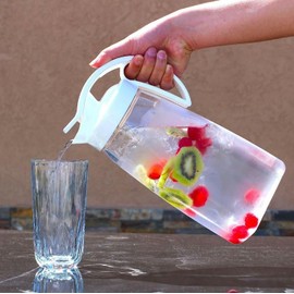 lustroware High Heat Resistant Leak Proof Pitcher 2.3QT (74oz)- Dishwasher safe, BPA Free