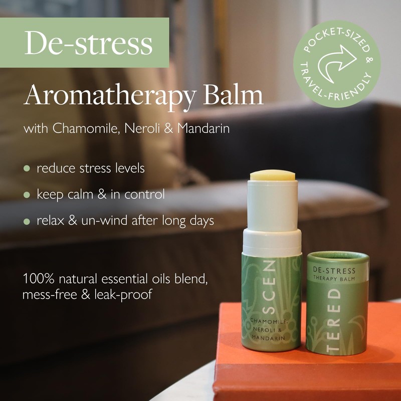 Scentered Aromatherapy Inhaler Balm Stick, DE-STRESS - Relaxing & Stress-Relieving