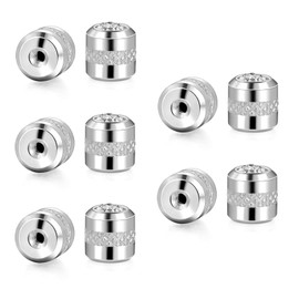 STJARNA Earring Catch, Screw Type, Set of 10, Fits 20G Earrings, Stainless Steel, Won't Fall Off, Zirconia Parts, Storage Case Included