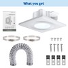 Bathroom Vent Fan with Light, Bathroom Exhaust Fan with LED