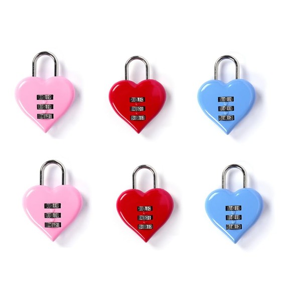 Kellegour Pack of 6 Luggage Locks, Combination Lock, Colourful Combination