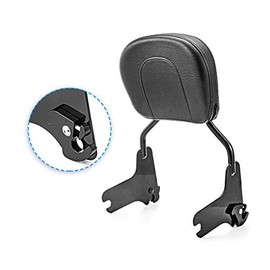 Dasen Passenger Backrest Triple Polished Sissy Bar w/Pad Quick-Detach Compatible with Harley Touring Road King Street Electra Road Glide 1997-2008