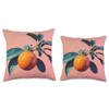 Persimmon Fruit Lover 70s Retro Throw Pillow