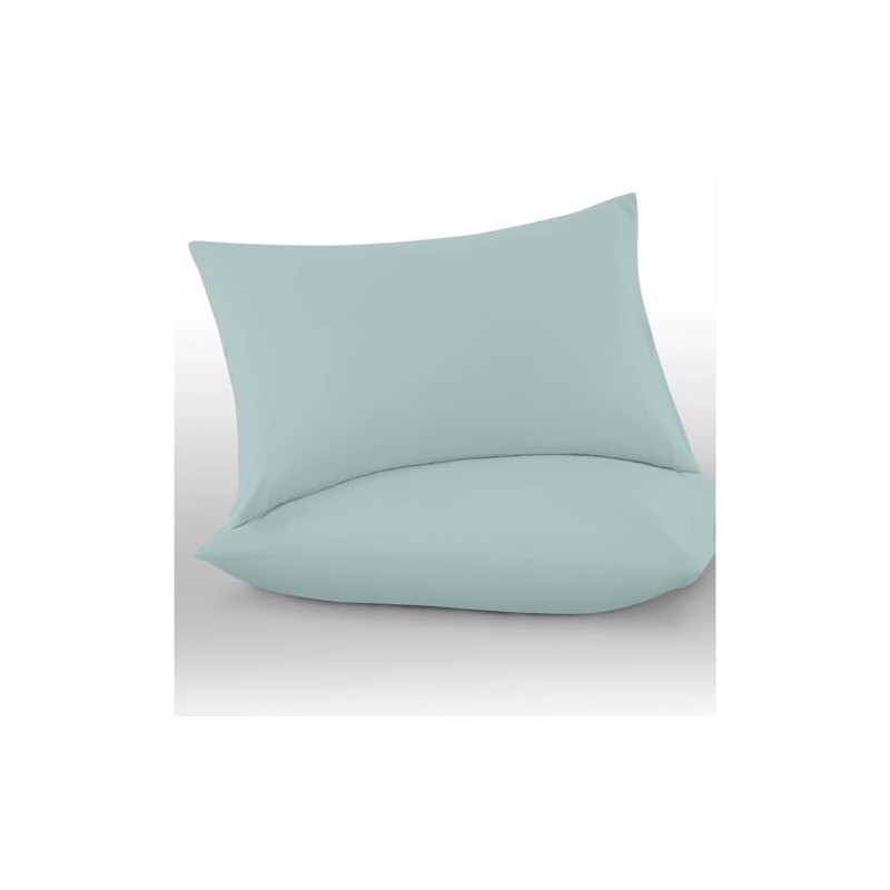 Microfiber Pillow Cases 2 Pack - Plain Dyed Housewife Pillowcases