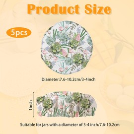 Sourdough Starter Jar Cloth Covers,Succulent Pink Flower Herbs Heat Preservation to Increase Fermentation Cover for Bread Rising Sourdough Bread Proofing Cover（5 Pack）