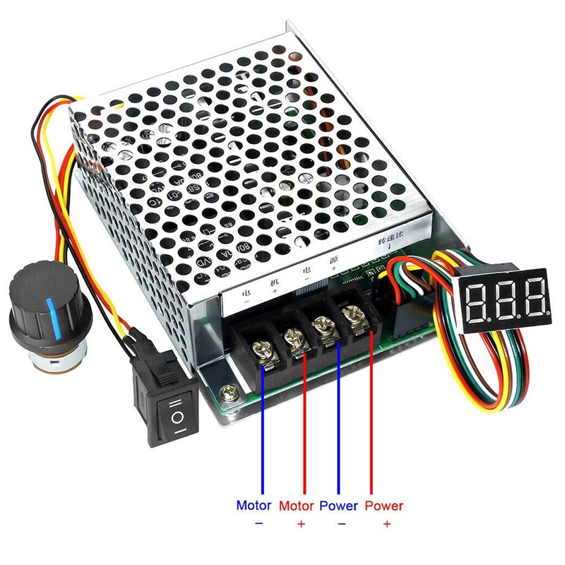 Areyourshop DC 10-55V MAX 60A PWM Motor Speed Controller CW