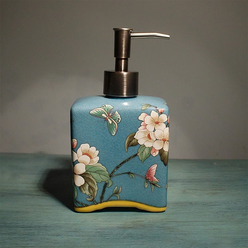 Bicuzat Ceramic Soap Dispenser, Lotion Bottle, Soap Bottle with Removable