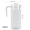 Acrylic Jug Carafe with Lid and Handle Ribbed Striped Juice