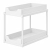 2-Tier Kitchen and Bathroom Organizer Rack – Black Metal Storage