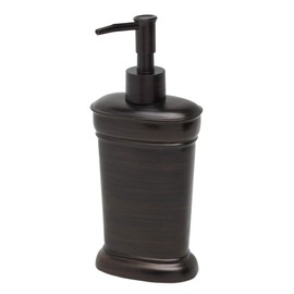 Zenna Home Marion India Ink Bathroom Soap Dispenser with Modern Resin Design, Lotion Dispenser with Pump for Bathroom Decor, Bronze