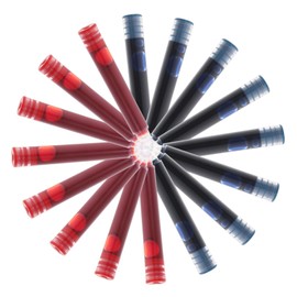 Operitacx Pack of 100 Retractable Fountain Pens Refill for Erasable Pens Fountain Magazine Felt Pens Gel Multi Fine Fountain Pen Refills Red Pen School Supplies Ink