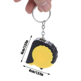 4 Pcs Mini Tape Measure Portable Retractable Tape Measuring Ruler Durable Keyring Small Measuring Tape Pocket Size Tape Metric and Imperial Dual Scales for Construction DIY Projects