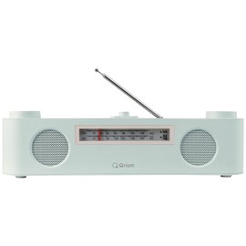 Yamazen YTR-D700(BG) Wireless Speaker, Hand Speakers for TVs, Continuous Use Approx. 10 Hours, IPX4 Waterproof, Small Bluetooth Radio, AM FM, Easy Connection, Blue Gray