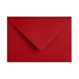 Trucraft - Deep Red - Matte Envelopes 215mm x 145mm - Pack of 25 - for Greeting Cards, Christmas Cards, Wedding Invitations, and All Types of Crafts