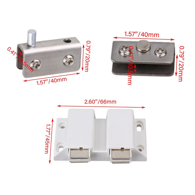 RDEXP Stainless Steel Glass Door Pivot Hinge Set for 5-8mm