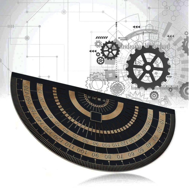 Tiardey Protractor, Precision Marking Tool, Stainless Steel Angle Measuring Protractor,