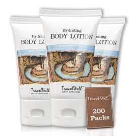Travelwell Landscape Series Hotel Travel Size Lotion 1.0 Fl Oz/30ml, Individually Wrapped 200 Tubes per Box | Travel Size Toiletries | Hotel Toiletries Bulk Set