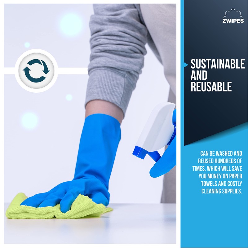 Zwipes Microfiber Cleaning Cloths, 48 Pack