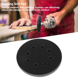 5 Inch 5/6/8 Holes Soft Sponge Cushion, Interface Buffer Pads, Sanding Discs Soft Foam Buffering Pad, Density Interface Pads for Drill Grinder (5 inches 8 Holes)