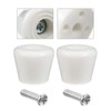 IMIKEYA 4pcs White Rubber Roller Skate Toe Stoppers with Screws
