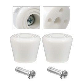IMIKEYA 4pcs White Rubber Roller Skate Toe Stoppers with Screws Rubber Compound Roller Quad Skate Toe Stops Roller Jam Plugs
