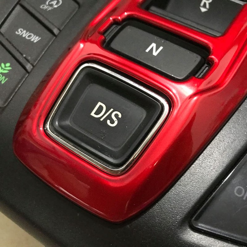 ruihe RED Car Gear Shift Knob Console Panel Trims Cover