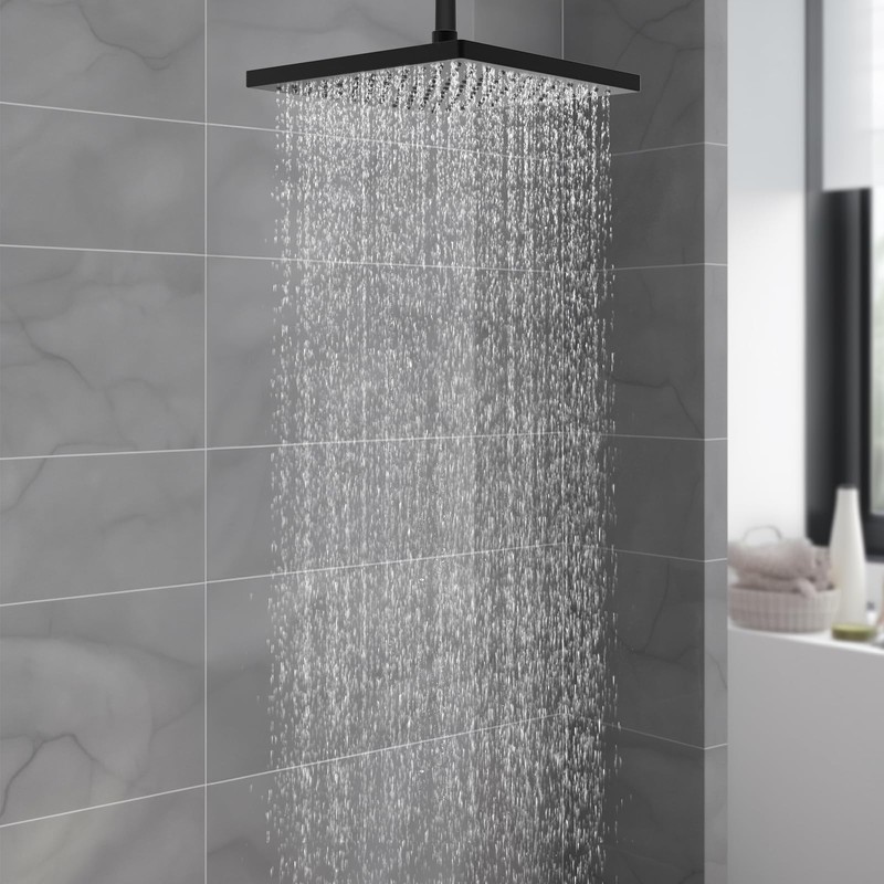 Hibbent Thickness Metal Rain Shower Head, 10 Inch High Pressure