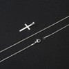 18K-Gold-Plated Cross Necklace for Men, 925 Sterling Silver Mens Cross