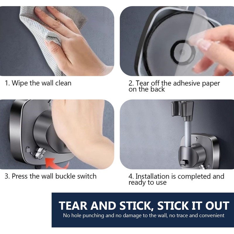 Shower Head Holder, Shower Head Holder, No Drilling Shower Head
