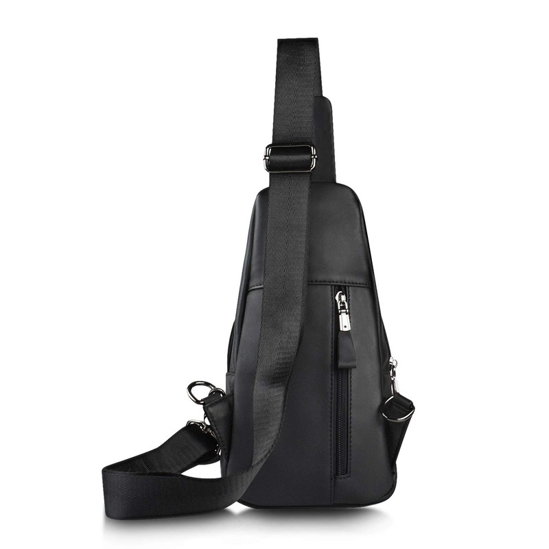 Leather Sling Bag Purse Chest Shoulder Backpack,Crossbody Bags for Men