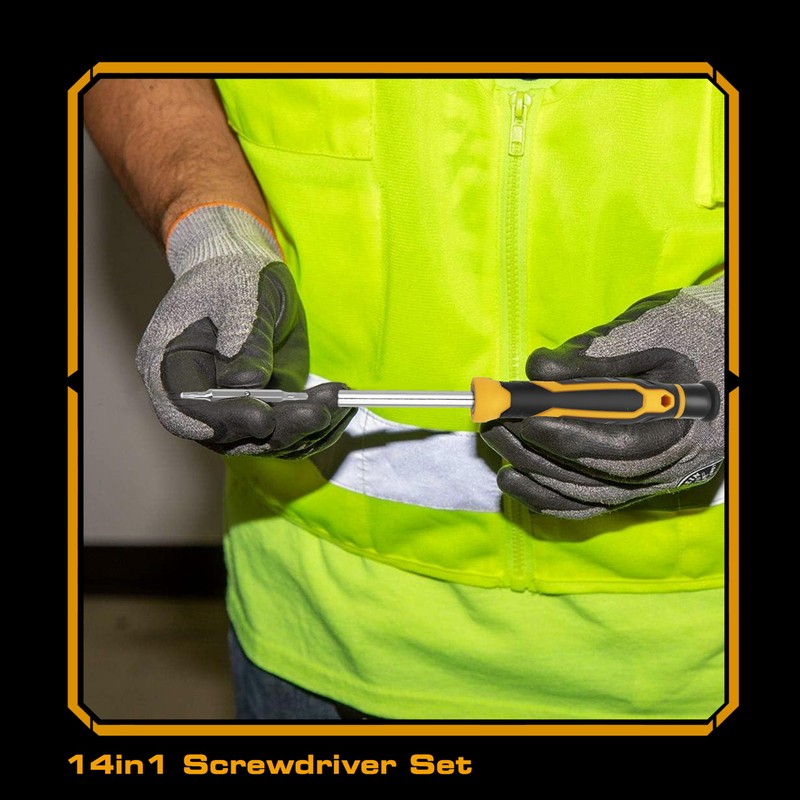 JWL Decor 16-in-1 Mini Screwdriver Set, (Phillips, Slotted, Hex, Torx)