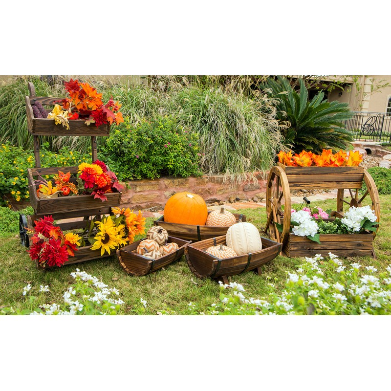 Leigh Country TX 93968 Wagon Wheel Outdoor Planter