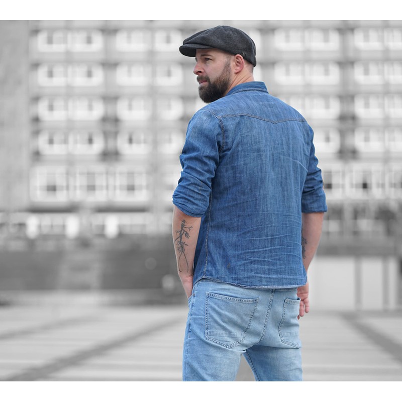 WEROR WEROR-323.1 Men's Flat Cap with Peak, Hat with Cotton