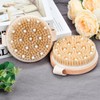 2 Pack Round Dry Brushing Body Brush 11cm Shower Brush