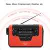 FM/AM/SW Solar Hand Crank Radio Memory Card Music for Bluetooth
