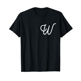 Vintage-style Letter W | Initial | Monogram | Script font T-Shirt