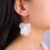 Allereya Boho Flower Petal Dangle Earrings Acrylic Flower Earrings White