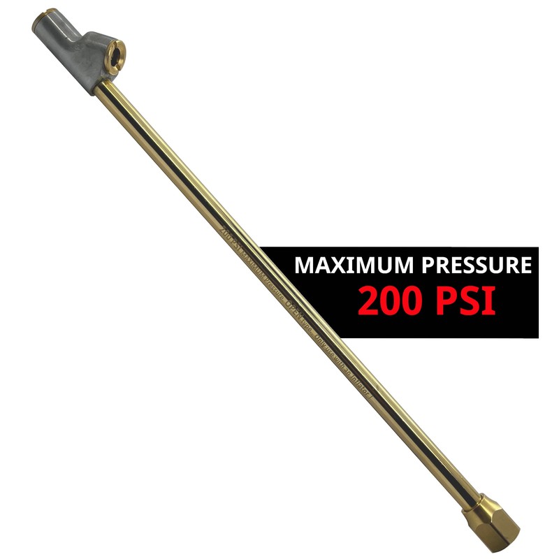 OPEN Flow Extended Reach Dual Head Air Chuck. 1/4 Inch