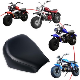 JMCHstore Upgraded Mini Bike Seat for Massimo TrailMaster Hurricane MB200 MB200-2, for Baja Warrior WR65, Mini Baja, Baja heat Carbon 6.5 196cc HT65 MB165 Trail bike Cushion Replacement parts (Black)