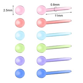 AoedeJ 100 Pcs Clear Earrings for Sports with Plastic Earring Backs Plastic Earrings for Sensitive Ears Invisible Earrings, Resin, No Gemstone