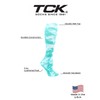 Tie Dye Multisport Tube Socks (Teal/White, Small)
