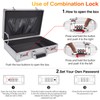 BAGAKE Locking Briefcase, Metal Brief case with Dual Combination, Aluminum